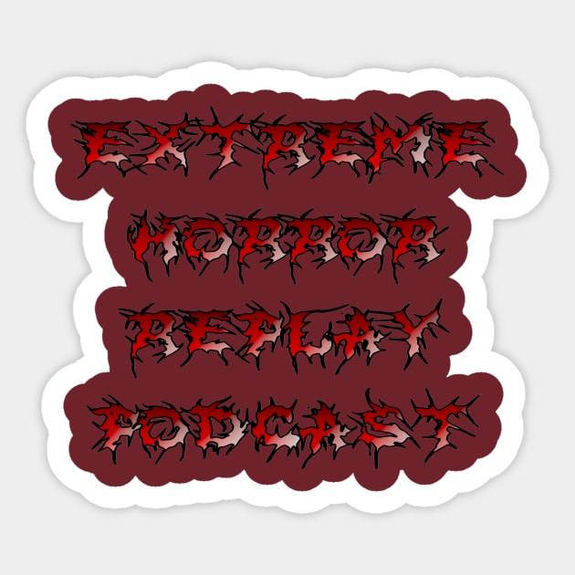 Death Metal Logo Sticker by Extreme Horror Replay 